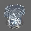 Transparent Ice Sculpture T shirt Shape with Logo Decorative Photo Check in Spot