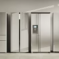 Modern refrigerator combination 3d model