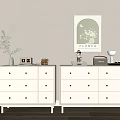 Modern White Entryway Cabinet And Sideboard With Vase Photo Frame Decor