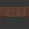 Outdoor Wooden Bench with Backrest and Armrest Classic Garden Patio Design