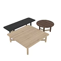 Modern Coffee Tables Featuring Different Shapes And Wooden Finishes For Home Decor