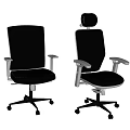 Ergonomic Office Chairs With Mesh Back Adjustable Headrest Armrests And Rolling Wheels 3d model