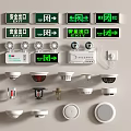 Essential Fire Safety Equipment Including Exit Signs Smoke Detectors and Alarm Devices