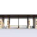 European-style gate 3d model