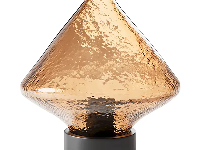 Amber Hammered Glass Table Lamp With Modern Design And Decorative Sturdy Base 3d model