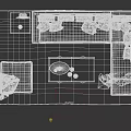 Gray L Shaped Sectional Sofa With Throw Pillows Glass Coffee Table Ottoman And Geometric Rug