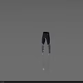 Sleek High Waist Black Silver Tight Pants With Metallic Leg Design Details