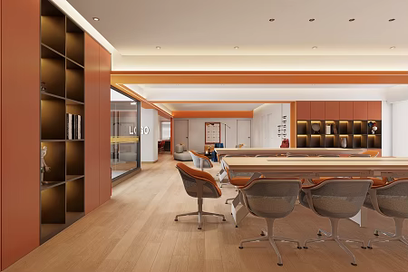Modern office conference room tea room rest waiting reception area 3d model