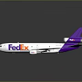 FedEx Passenger Airplane Design With Purple Tail Livery And White Fuselage Body