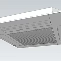 Ceiling Mounted Air Conditioner Vent With Modern Grid Design And White Finish