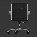 Modern Gray Office Chair With Metal Armrests And Five Point Base 3d model