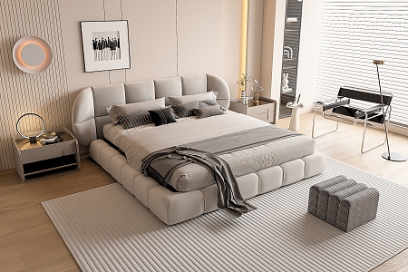 Double bed 3d model