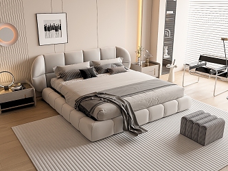 Double bed 3d model