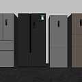 Various Styles of Modern Refrigerators and Freezers With Metal Finish and Color Options