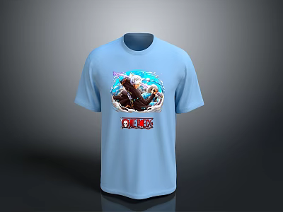 Cartoon-style Naruto Shirt Short-sleeved Animation Character Sportswear Cloud Sword Helmet Clothing Lightweight Breathable Casual Clothing Clothing 3d model