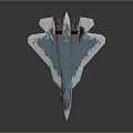 Sleek Blue Camouflage Fighter Jet With Twin Engines Red Markings And Dark Surface Reflection