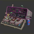 Futuristic Portable Tech Console With Modern Control Panel Digital Screen Multiple Buttons And Slots