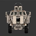 Beige Armored 6 Wheels Military Vehicle With Tactical Observation Turret