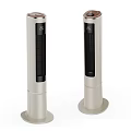 Tower Electric Appliances For Daily Use With Golden Body Black Vents Stable Base Two Units Displayed