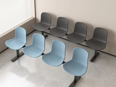 Blue and Gray Modern Outdoor Chairs with Sturdy Design for Garden and Patio Areas 3d model