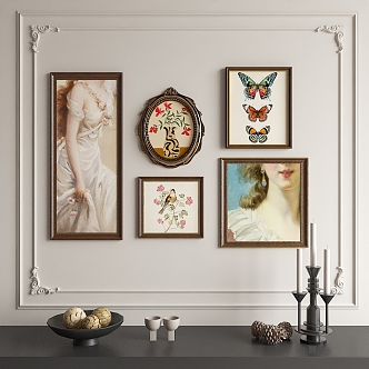 French Middle-style Decorative Painting 3d model