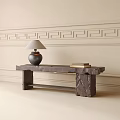 Retro Bench Table Lamp 3d model
