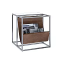 Elegant Modern Tea Table And Chairs Set With Metal Frame And Leather Details