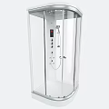 Modern Transparent Glass Shower Cabin With Digital Control Panel And Multi Function Shower Head