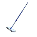 Daily Cleaning Mop With Blue Handle And Flat Durable Head For Efficient Floor Cleaning 3d model