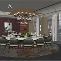 New Chinese-style private room box 3d model