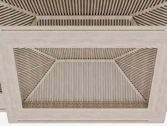 Chinese-style smallpox component carved component 3d model