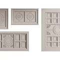 Various Decorative Ceiling Panel Designs With Ornate Circular Motifs And Geometric Patterns 3d model