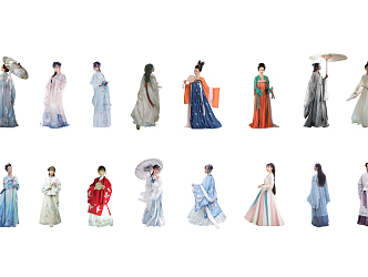 New Chinese Woman Classical Hanfu Character Man Woman 3d model