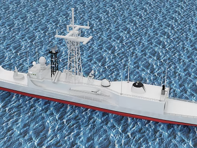 type of warship gun missile ship power radar system ship-based aircraft stealth design marine combat warship manufacturing ship structure design military use 3d model