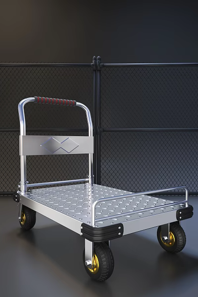 Modern small cart cart pull truck 3d model