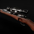 High Precision Hunting Rifle With Wooden Stock And Tactical Scope