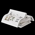 Modern Designed Books Magazines With Open Stacked Cover Pages And Inner Image Layouts