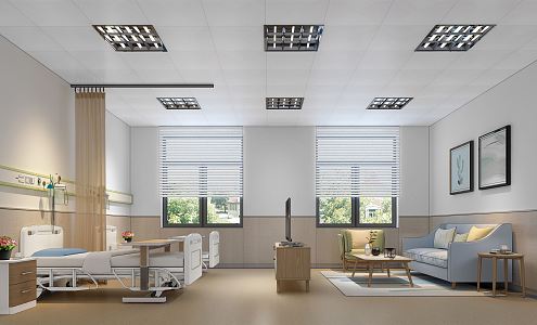 Modern Ward Hospital Ward Suite 3d model