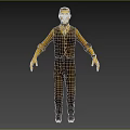 Game Movie Character Male Vintage Style With Mustache Vest Shirt Pants