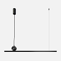 Modern Black Pendant Light With Horizontal Bar And Globe Shades For Interior Design
