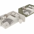 Modern Kids Bed Design With Soft Colors Pillows Blanket And Stool