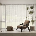 Modern Leisure Chair Lazy Sofa 3d model