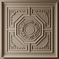 European-style ceiling line carved 3d model