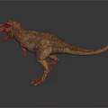 Realistic T Rex Dinosaur Figure With Open Mouth And Detailed Skin Texture