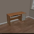 Cozy Furniture Showroom Displaying Wooden Desk With Drawer Cabinet And Sunlight Through Window