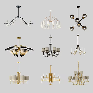Jane Europe chandelier combination 3d model