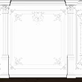 European-style lines carved lines 3d model