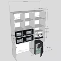 Various Kitchen Appliances Layout With Dimensions For Built In Cabinet Design