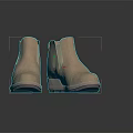 Stylish Tan Suede Ankle Boots With Wedge Heel And Side Panel Detail For Women