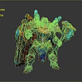 Armored Fantasy Warrior With Mythical Creature Inspired Armor Shield And Glowing Battle Axe